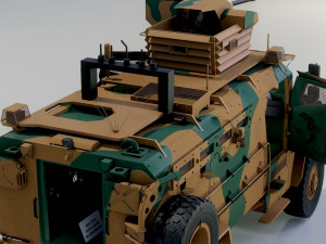 BMC kirpi MRAP - include inside - Fully Rigged 3D मॉडल