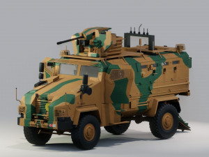 BMC kirpi MRAP - include inside - Fully Rigged 3D मॉडल