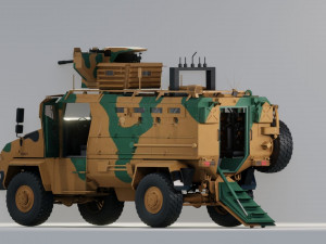 BMC kirpi MRAP - include inside - Fully Rigged 3D मॉडल