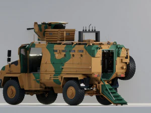 BMC kirpi MRAP - inclu&iacute;do dentro - Totalmente Rigged Modelo 3D