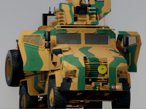 BMC kirpi MRAP - include inside - Fully Rigged 3D मॉडल