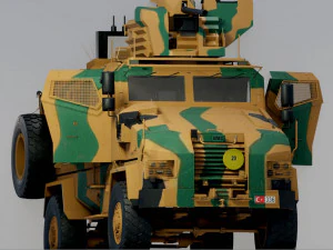 BMC kirpi MRAP - inclu&iacute;do dentro - Totalmente Rigged Modelo 3D
