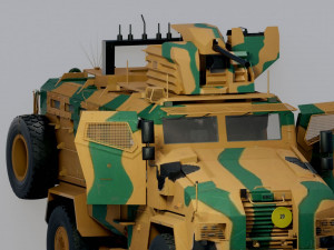 BMC kirpi MRAP - include inside - Fully Rigged 3D मॉडल