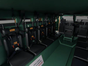 BMC kirpi MRAP - inclu&iacute;do dentro - Totalmente Rigged Modelo 3D