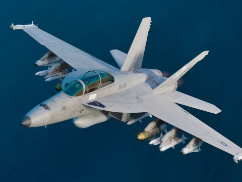 F18F Super Hornet - with Cocpit - Changeable decal and text 3D Модель