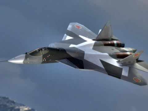 एसयू 57 फेलॉन-टॉप गन कॉकपिट-हाई रेजोल्यूशन टेक्सचर्ड-फुली रिग्ड के साथ 3D मॉडल