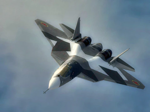 एसयू 57 फेलॉन-टॉप गन कॉकपिट-हाई रेजोल्यूशन टेक्सचर्ड-फुली रिग्ड के साथ 3D मॉडल