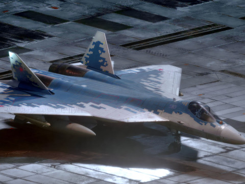 SU57 Felon-TopGun with Cocpit-High Resolution Textured-Fully Rigged 3Dモデル