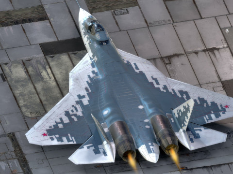SU57 Felon-TopGun with Cocpit-High Resolution Textured-Fully Rigged 3Dモデル