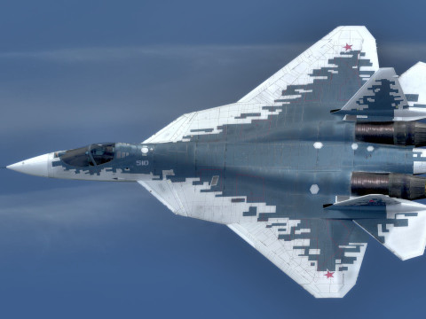 SU57 Felon-TopGun with Cocpit-High Resolution Textured-Fully Rigged 3Dモデル