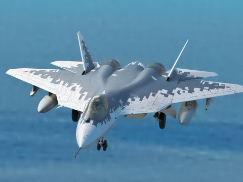 SU57 Felon-TopGun with Cocpit-High Resolution Textured-Fully Rigged 3Dモデル