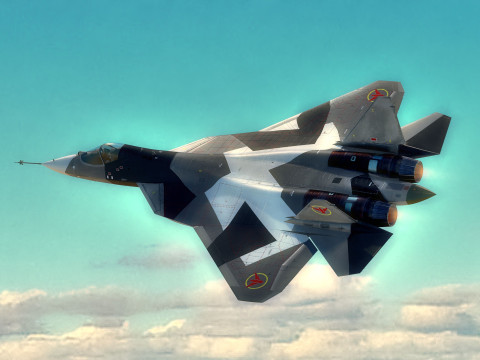 SU57 Felon-TopGun with Cocpit-High Resolution Textured-Fully Rigged 3Dモデル