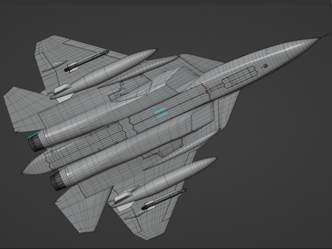 SU57 Felon-TopGun with Cocpit-High Resolution Textured-Fully Rigged 3Dモデル