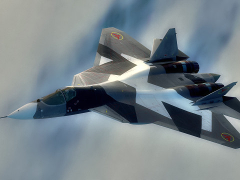 SU57 Felon-TopGun with Cocpit-High Resolution Textured-Fully Rigged 3Dモデル