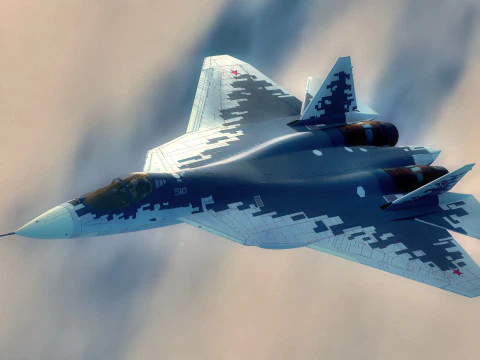 एसयू 57 फेलॉन-टॉप गन कॉकपिट-हाई रेजोल्यूशन टेक्सचर्ड-फुली रिग्ड के साथ 3D मॉडल