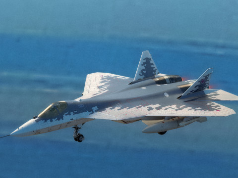 SU57 Felon-TopGun with Cocpit-High Resolution Textured-Fully Rigged 3Dモデル