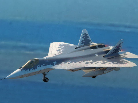 एसयू 57 फेलॉन-टॉप गन कॉकपिट-हाई रेजोल्यूशन टेक्सचर्ड-फुली रिग्ड के साथ 3D मॉडल