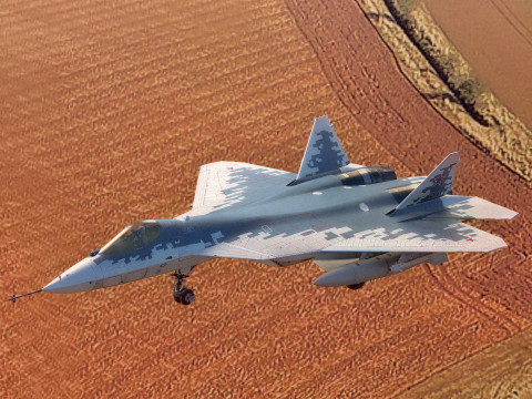 SU57 Felon-TopGun with Cocpit-High Resolution Textured-Fully Rigged 3Dモデル
