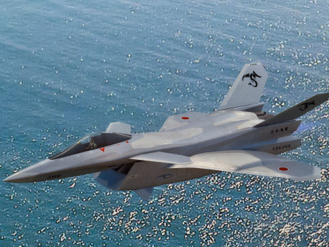 F-A27-C Fighter with Cocpit-High Resolution Textured-Fully Rigged 3D Model