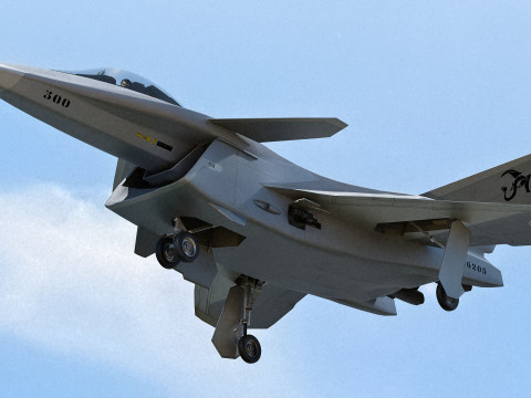 F-A27-C Fighter with Cocpit-High Resolution Textured-Fully Rigged 3D 模型