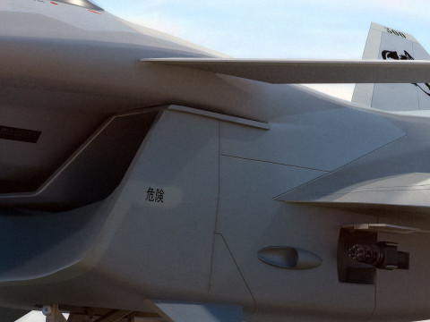 F-A27-C Fighter with Cocpit-High Resolution Textured-Fully Rigged 3D 模型