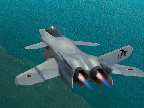 F-A27-C Fighter with Cocpit-High Resolution Textured-Fully Rigged 3D 模型