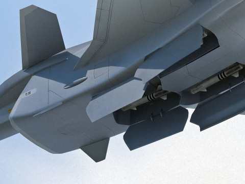 F-A27-C Fighter with Cocpit-High Resolution Textured-Fully Rigged 3D 模型