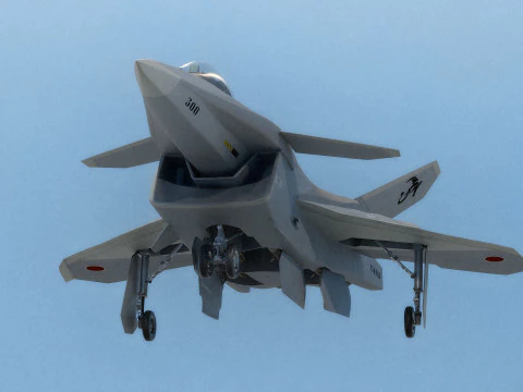 F-A27-C gevechtsvliegtuig met cockpit - structuur met hoge resolutie - volledig opgetuigd 3D Model