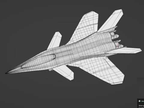 F-A27-C gevechtsvliegtuig met cockpit - structuur met hoge resolutie - volledig opgetuigd 3D Model