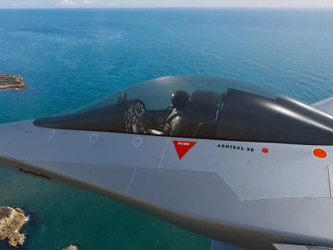 F-A27-C gevechtsvliegtuig met cockpit - structuur met hoge resolutie - volledig opgetuigd 3D Model