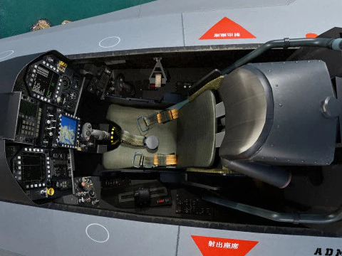 F-A27-C gevechtsvliegtuig met cockpit - structuur met hoge resolutie - volledig opgetuigd 3D Model