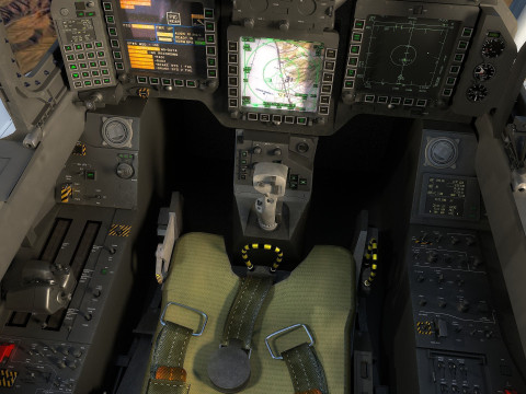 Qatar EuroFighter Typhoon with High Resolution Cocpit Model 3D