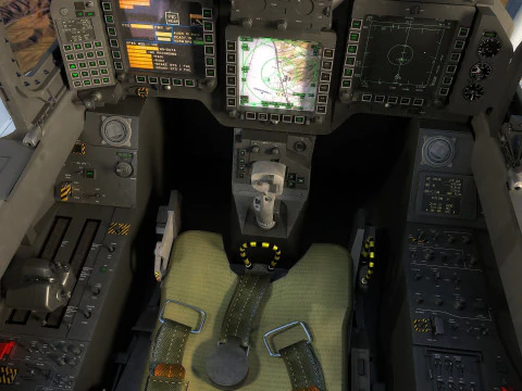 Qatar EuroFighter Typhoon with High Resolution Cocpit 3D Model