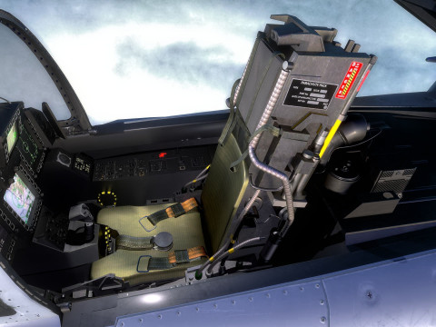 Qatar EuroFighter Typhoon with High Resolution Cocpit Model 3D