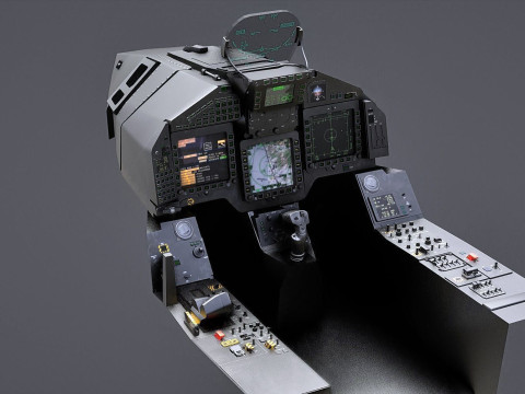 Qatar EuroFighter Typhoon with High Resolution Cocpit Model 3D