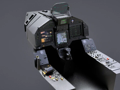 Qatar EuroFighter Typhoon with High Resolution Cocpit 3D Model
