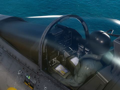 Saab 37 Viggen with High Resolution Cocpit - Multiple Decals 3D Model