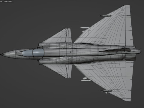 Saab 37 Viggen with High Resolution Cocpit - Multiple Decals 3D Model
