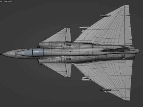 Saab 37 Viggen com Cocpit de alta resolu&ccedil;&atilde;o - v&aacute;rios decalques Modelo 3D