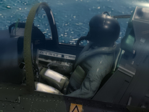 Saab 37 ViggenForest-High Quality Textures with Cocpit-Fully Rigged Modèle 3D