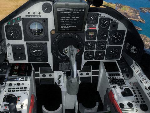 Saab 37 ViggenForest-High Quality Textures with Cocpit-Fully Rigged Modèle 3D