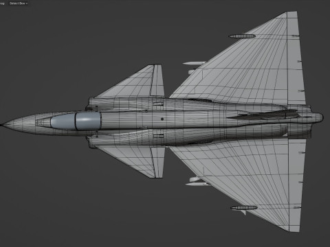 Saab 37 ViggenForest-High Quality Textures with Cocpit-Fully Rigged Modèle 3D