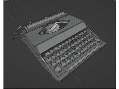 Royal Vintage Typewriter 3D Модель