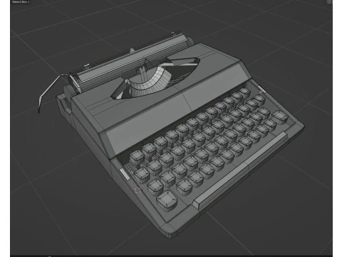 Royal Vintage Typewriter 3D Model