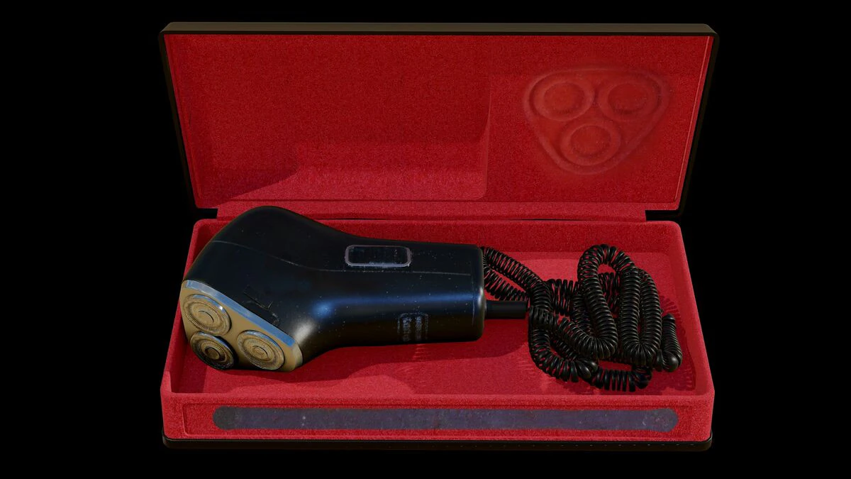 Old Shaver with box 3D Model .c4d .max .obj .3ds .fbx .stl .blend 