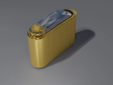 Gold Lighter 3D Model