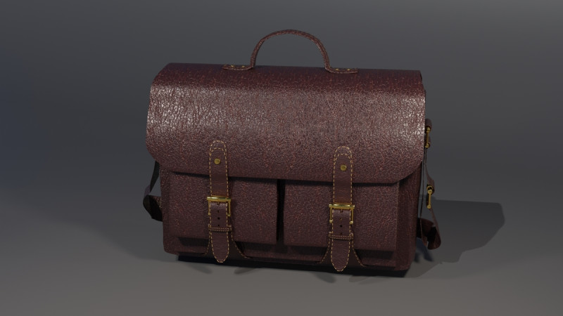 Old Style Bag 3D Модель .c4d .max .obj .3ds .fbx .stl .blend 