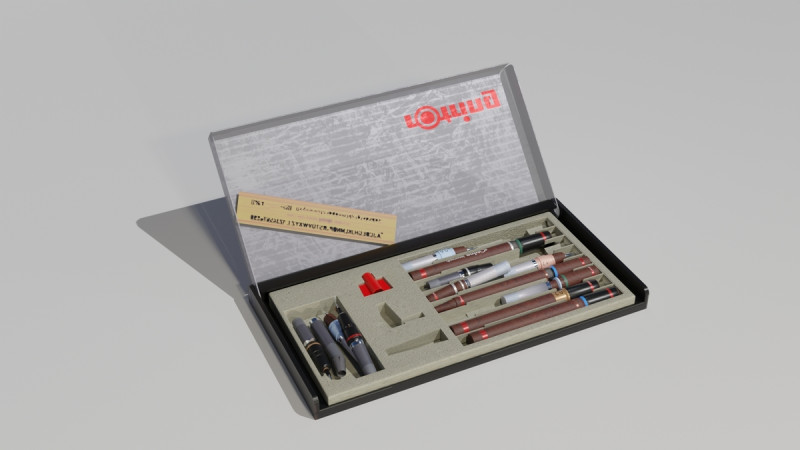 Pencil Case with Pencils Modèle 3D .c4d .max .obj .3ds .fbx .stl .blend 
