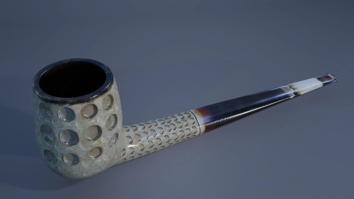 Tubo esculpido em espuma de mar Modelo 3D .c4d .max .obj .3ds .fbx .stl .blend 