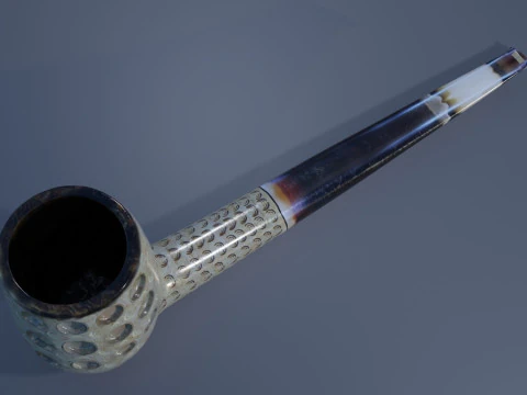 Tubo esculpido em espuma de mar Modelo 3D
